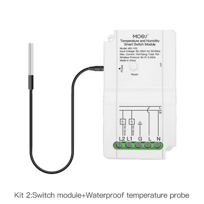 Температура Wifi и модуль переключателя 15a влажности умный 240v